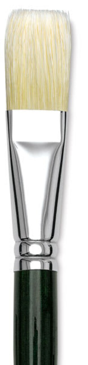 Winsor & Newton Winton Hog Bristle Brush - Flat, Long Handle, Size 12